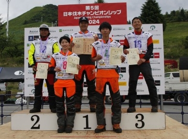 第５回日本伐木チャンピオンシップ　髙山選手（矢守産業）優勝 チェンソー技術日本一競う
